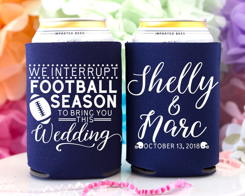 Football Wedding Favors for Guests Sports Theme Personalized Etsy