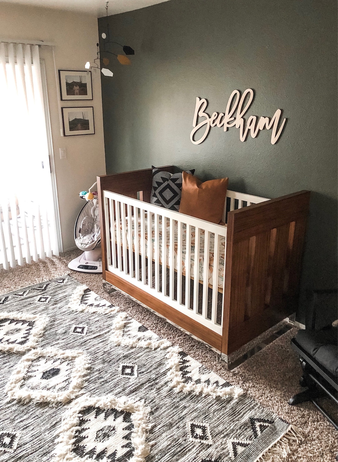 Nursery Name Sign Boy Baby Name Sign Custom Nursery Sign Above Crib ...