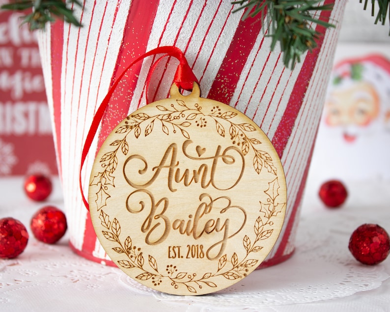 New Aunt Gift Christmas Ornament Aunt Ornament Gift for Sister Etsy