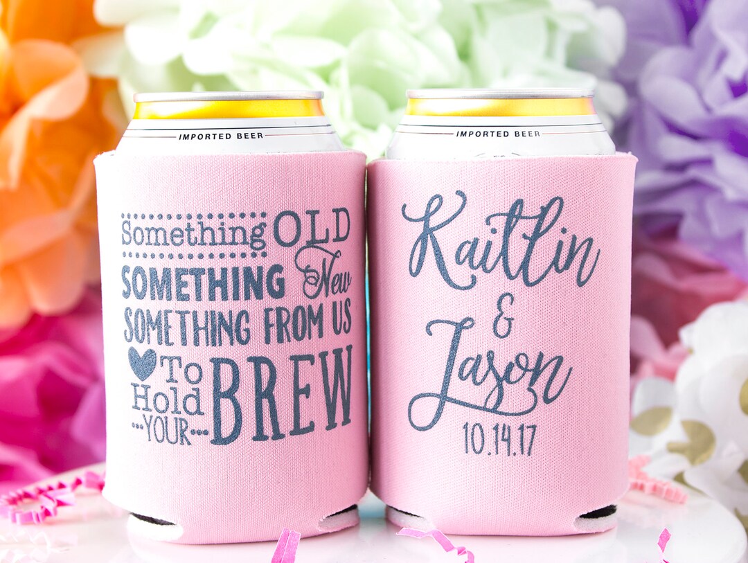 Wedding Can Coolers, Wedding Guest Favors, Rustic Wedding Favors