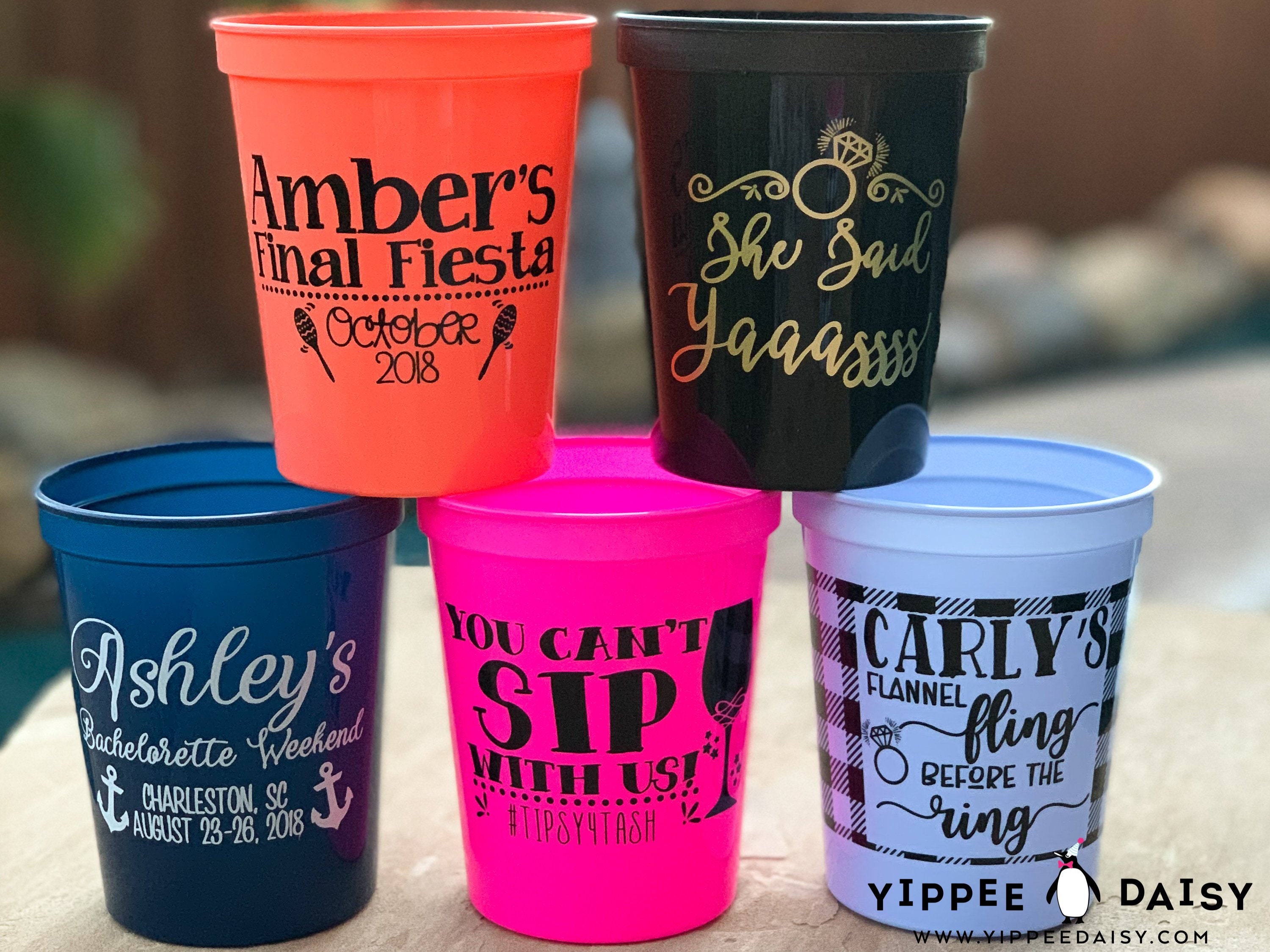 Bachelorette Cups Custom Party Cups Party Favors Beach Bach Etsy