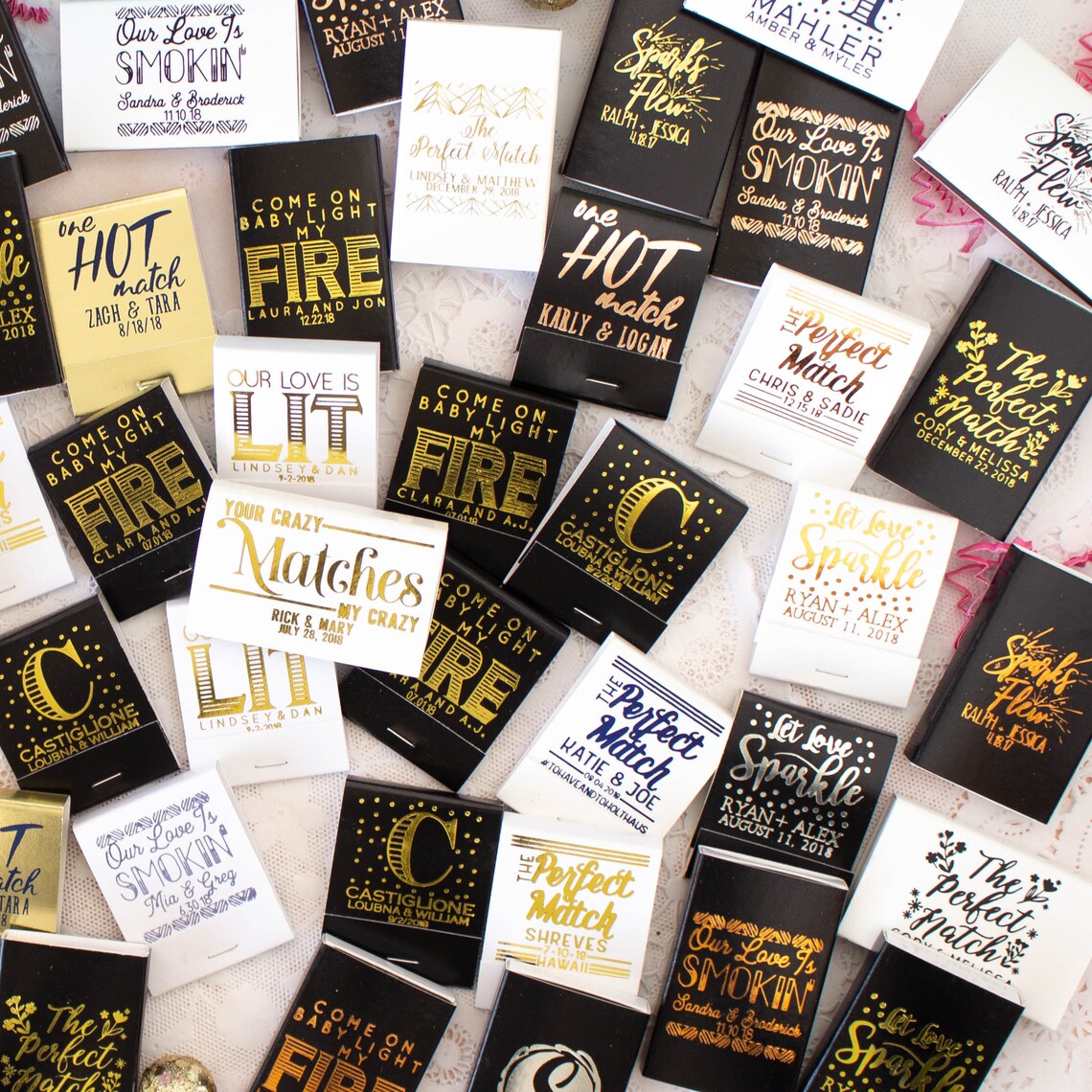 Custom Matches Printed Matches Monogrammed Matches Wooden Etsy