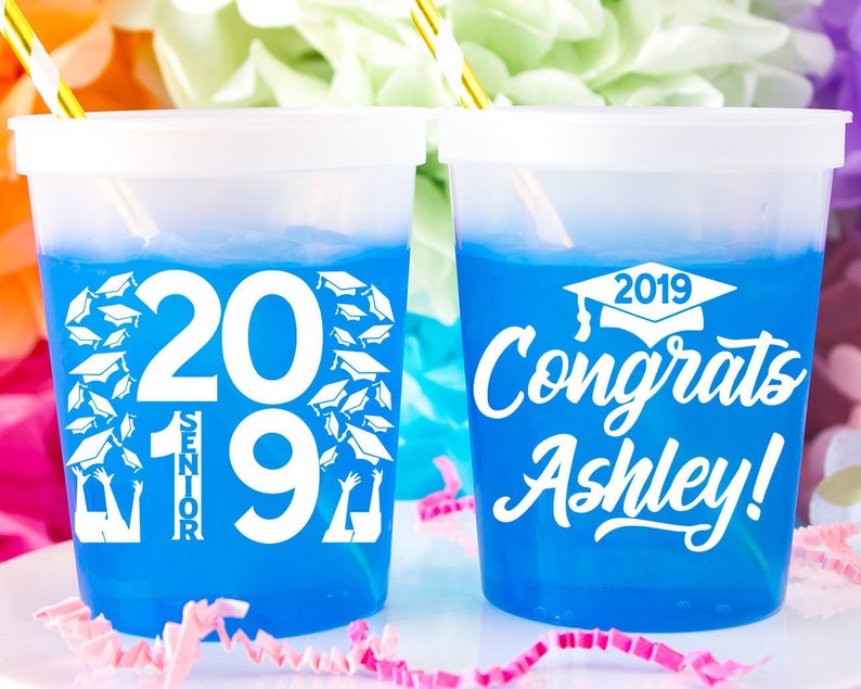 Graduation Cups Personalized Cups High School Graduation Etsy