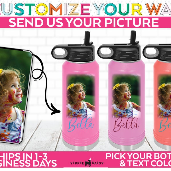 Custom Photo Tumbler Personalized Tumbler Gift for Mom Gift for Her Water Bottle Birthday Gift for Grandma Coffee Water Drinks Insulated Cup