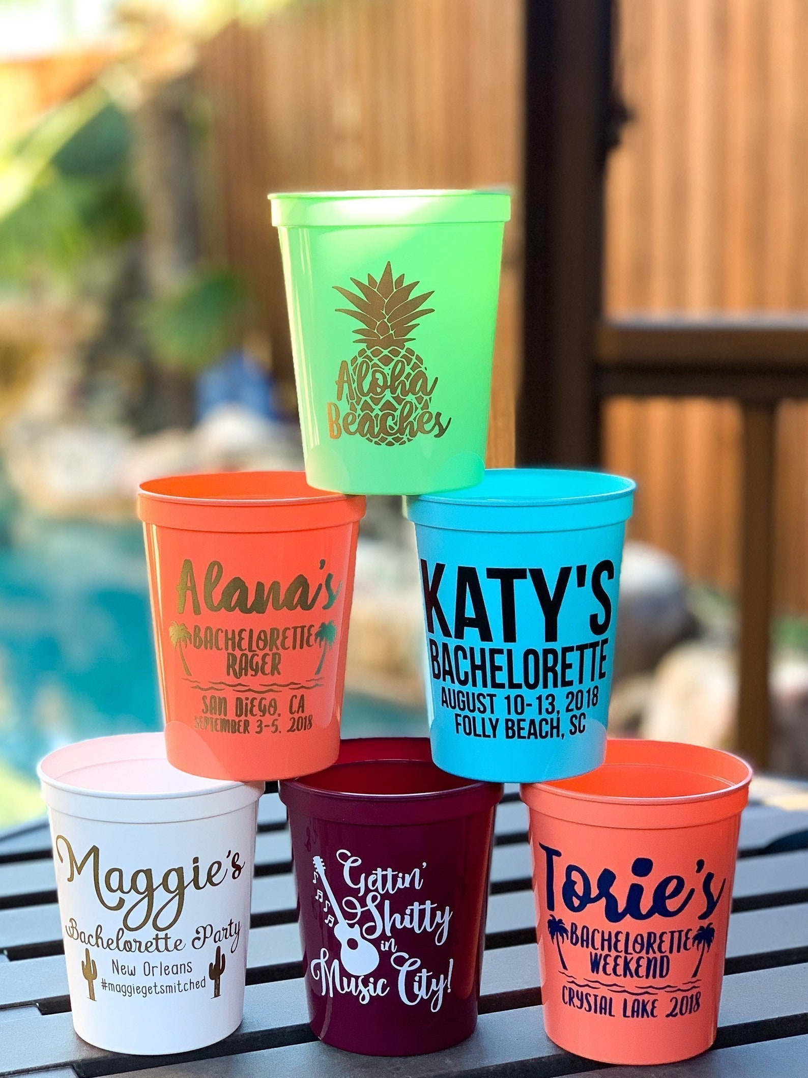 Keg Beer Cups Plastic Drink Cups Bachelorette Cups Party Favor Etsy