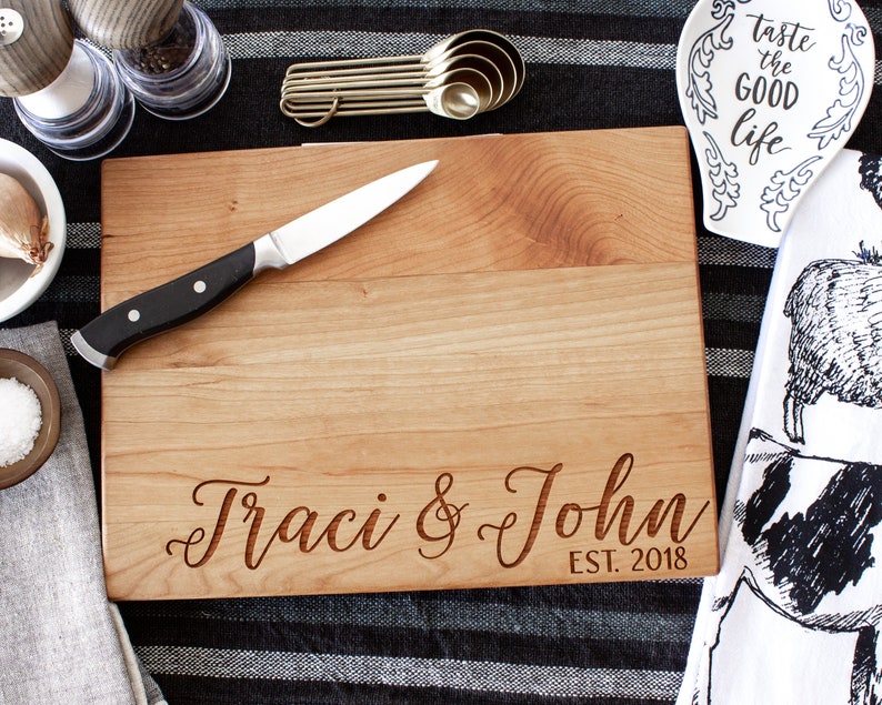 Personalized Cutting Board Wedding Gift for Mom Engraved Cutting Board Custom Cutting Board Housewarming Gift New Home Anniversary Birthday
