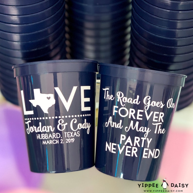 Printed Cups Party Cups Plastic Cups Personalized Color Changing Cups Wedding Favors For Guest, Custom Wedding Cups Custom Mood Cups