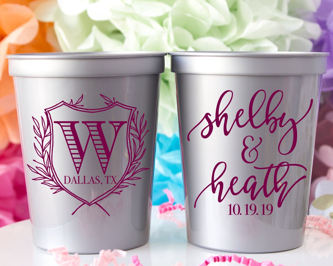 Party Favor Cups Wedding Favors Personalized Cups Custom Etsy