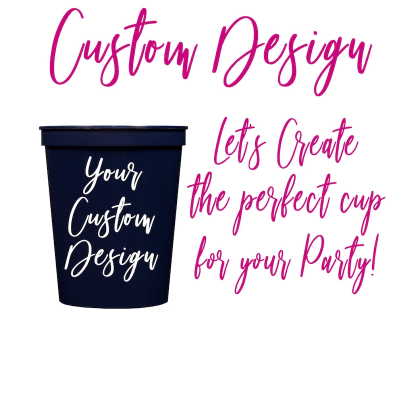 Monogram Cups Bachelorette Cups Plastic Cup Stadium Cups Party Cups Personalized Cups Custom Cups Event Cups Wedding Cups
