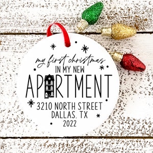 My First Apartment Ornament New Home Keepsake New House Ornament First Apartment Ornament Personalized New Address Gift for Her bild 7