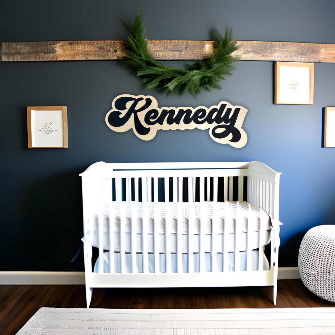 Large Wood Name Sign Boy Name Sign Girl Name Sign Above Crib Name Sign ...