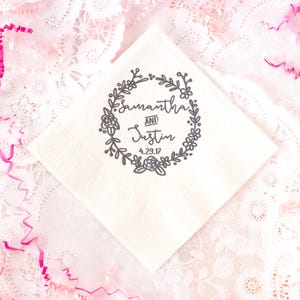 Rehearsal Dinner Napkins, Rustic Wedding Napkins, Monogram Napkins, Monogrammed Wedding Napkins, Personalized Napkins, Wedding Favor
