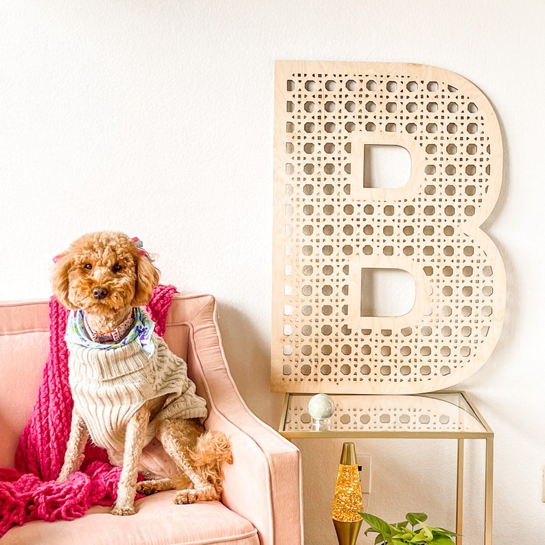 Rattan Nursery Decor Rattan Wall Decor Rattan Letters Name Etsy