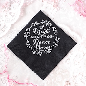 Funny Wedding Napkins, Personalized Cocktail Napkins, Beverage Napkins, Wedding Bar Napkins, Custom Party Napkins, Monogrammed Napkins