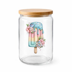 Blueberry Ice Pop UV DTF Decal Cottage Frozen Treat Sticker Cup Decal Glass Decal Tumbler Sticker Dessert Gift image 3
