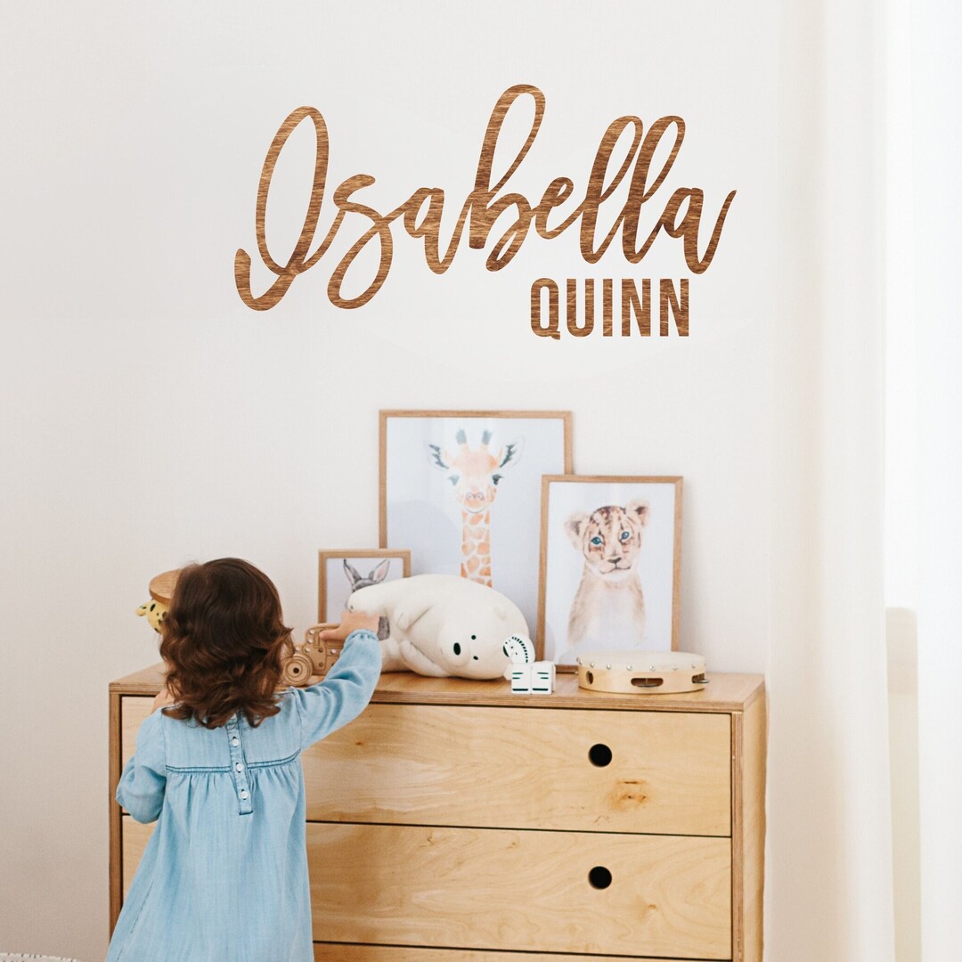 Custom Wood Baby Name Sign Nursery Wall Art for Girl Wood Nursery Name ...
