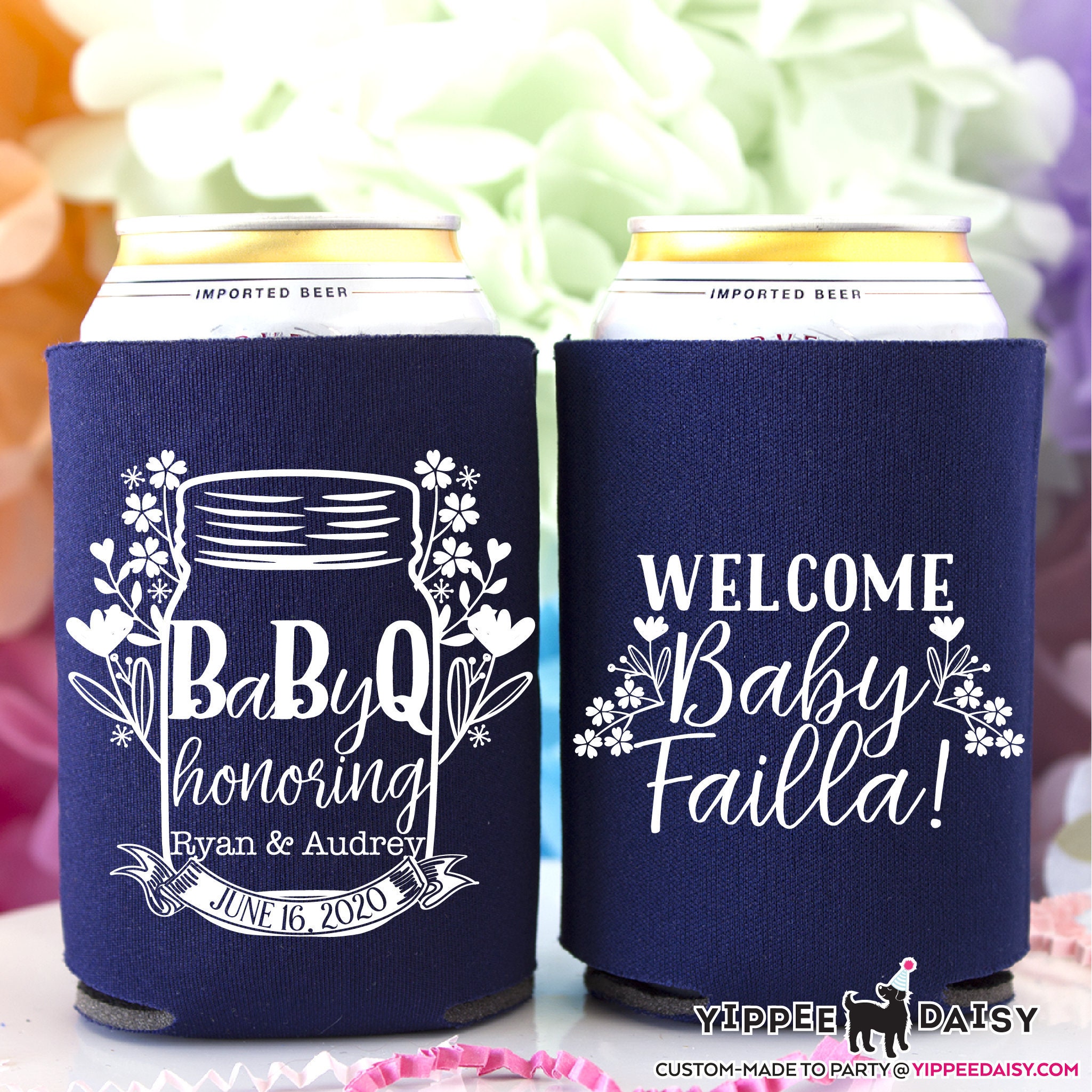 Let's Cheers - Baby Shower Can Cooler #8 – Sycamore Studios