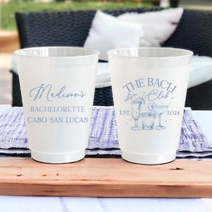 Custom Bachelorette Party Frosted Cups, Personalized Bachelorette Cups, Bachelorette Party Favors, Custom Bach Party Cups, Bride Tribe Cups image 7