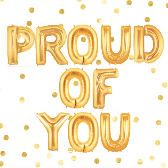 Proud of You Gold Party Balloons Class of 2019 Graduation | Etsy