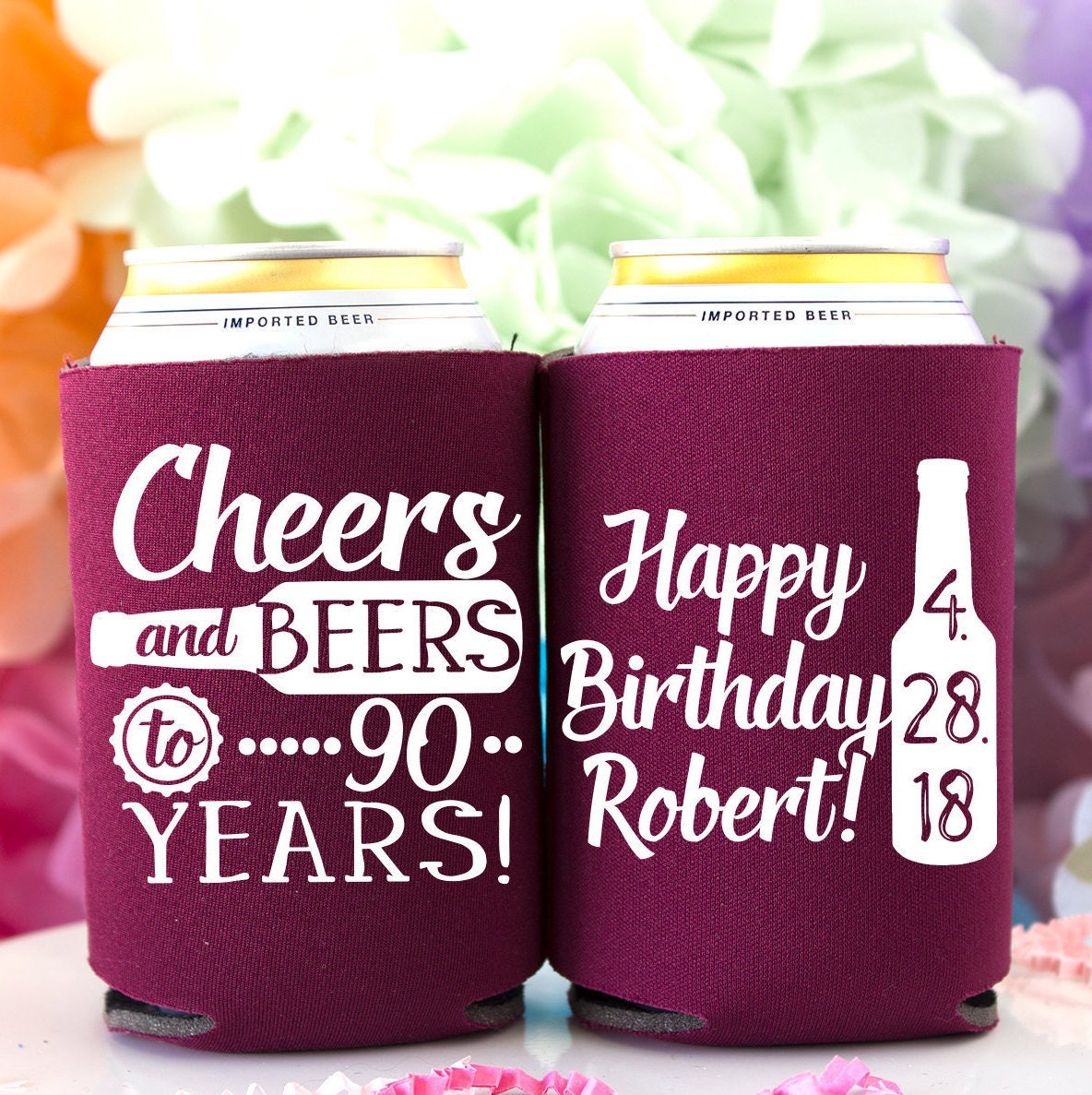 Koozie® Cheers Beers & Birthday Years Drink Cooler