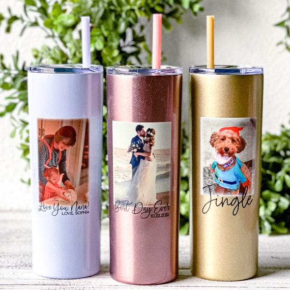 Custom Picture Tumbler Photo Tumbler With Straw Friend Birthday Gift for  Her Coffee Tumbler Gift for Mom From Kids Personalized Photo Gift 