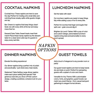 a menu for a cocktail party with instructions