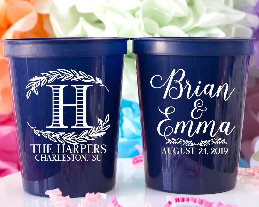 Party Favor Cups Wedding Favors Personalized Cups Custom Plastic Wedding Cups Engagement Party