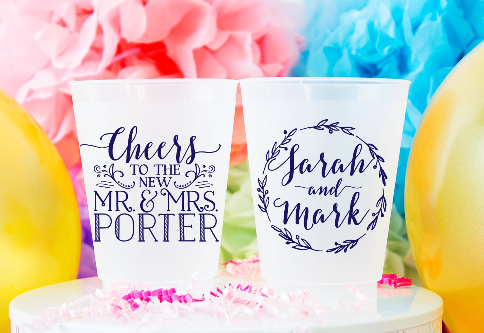 Wedding Cups Wedding Favors for Guests Personalized Cups Etsy