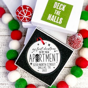 My First Apartment Ornament New Home Keepsake New House Ornament First Apartment Ornament Personalized New Address Gift for Her bild 3