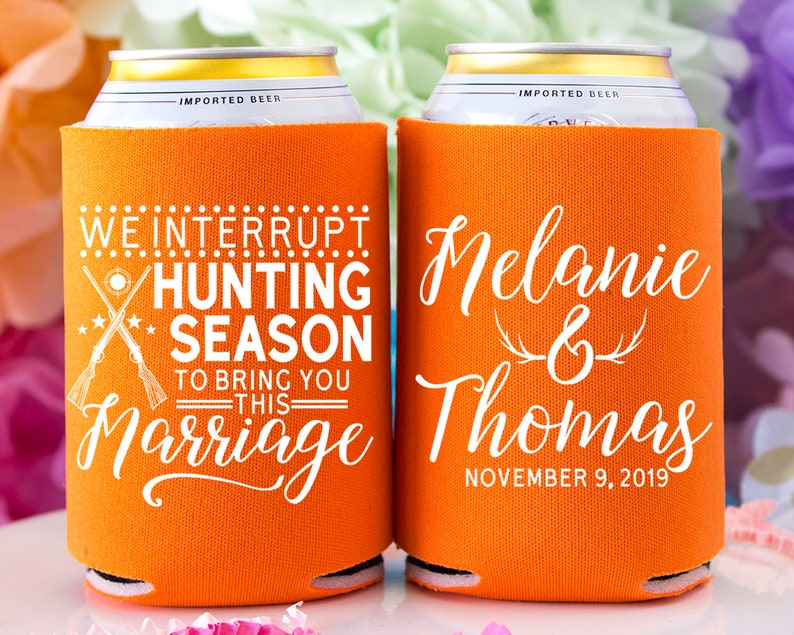 Personalized Hunting Wedding Favors Sports Wedding Gift Can Etsy