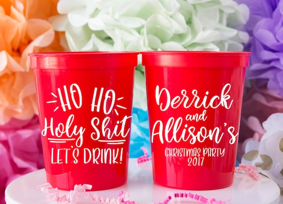 Funny Christmas Cups, Christmas Party Cups, Ugly Sweater Party, Personalized Cups, Custom Cups, Holiday Party Cups, Christmas Party Favor