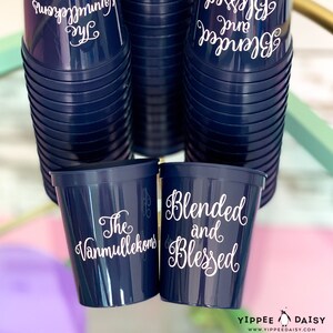 Personalized Cups, Custom Wedding Favor, Personalized Stadium Cups, Custom Wedding Cups, Plastic Cups, Custom Party Cups, Monogram Cups image 7