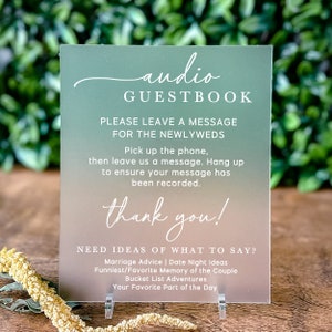 Audio Guestbook Acrylic Sign Telephone Guestbook Wedding Sign Phone Guest Book Frosted Acrylic Wedding Signage Leave A Message Wedding Sign