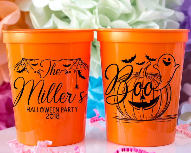 Personalized Halloween Cups Costume Party Hallows Eve Trick or Etsy
