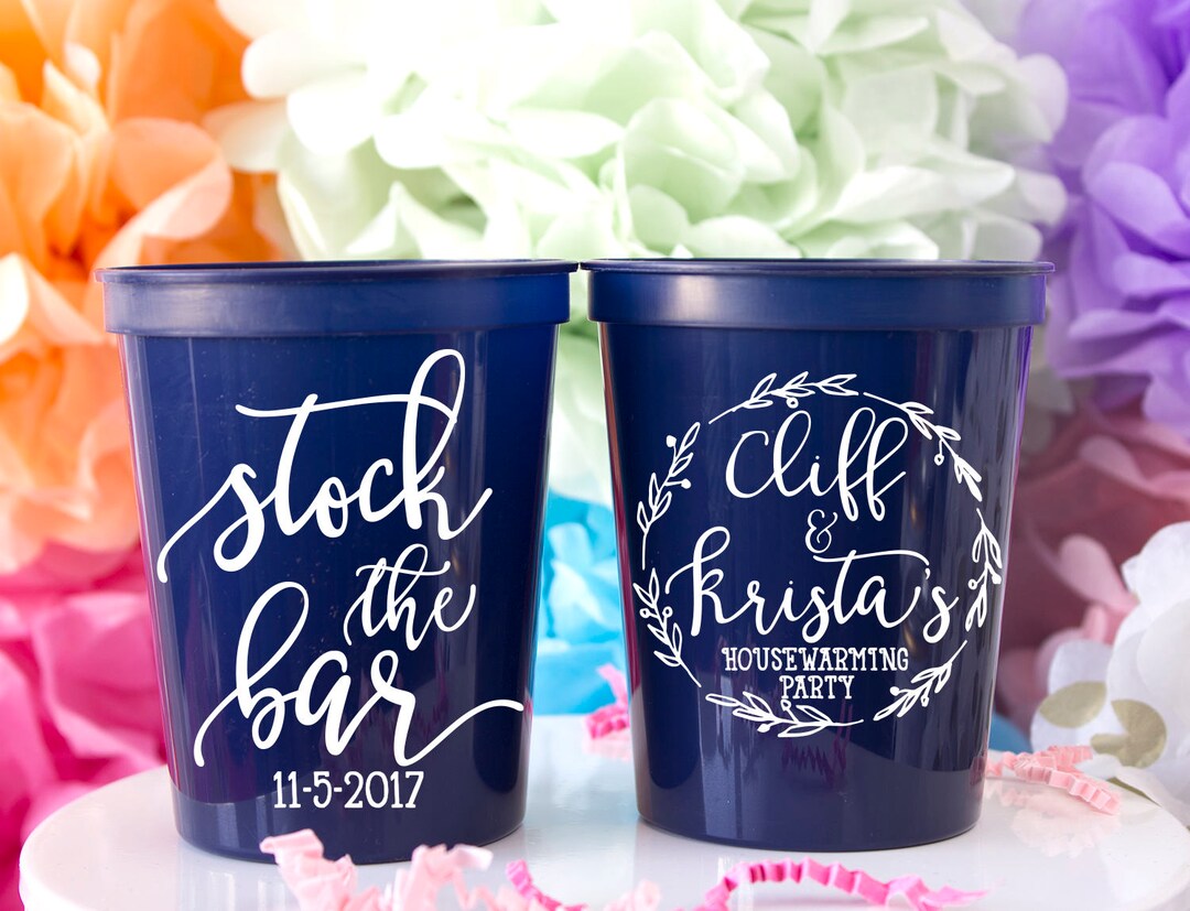 Stock the Bar Party Cups, Couples Shower, Engagement Favor