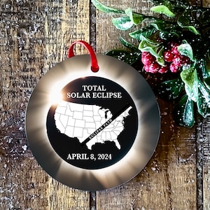 Solar Eclipse Ornament 2024, 2024 Total Solar Eclipse Ornament, Solar Eclipse Party Supplies, Solar Eclipse Keepsake, Eclipse Decorations 画像 7