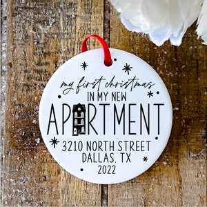 My First Apartment Ornament New Home Keepsake New House Ornament First Apartment Ornament Personalized New Address Gift for Her bild 6