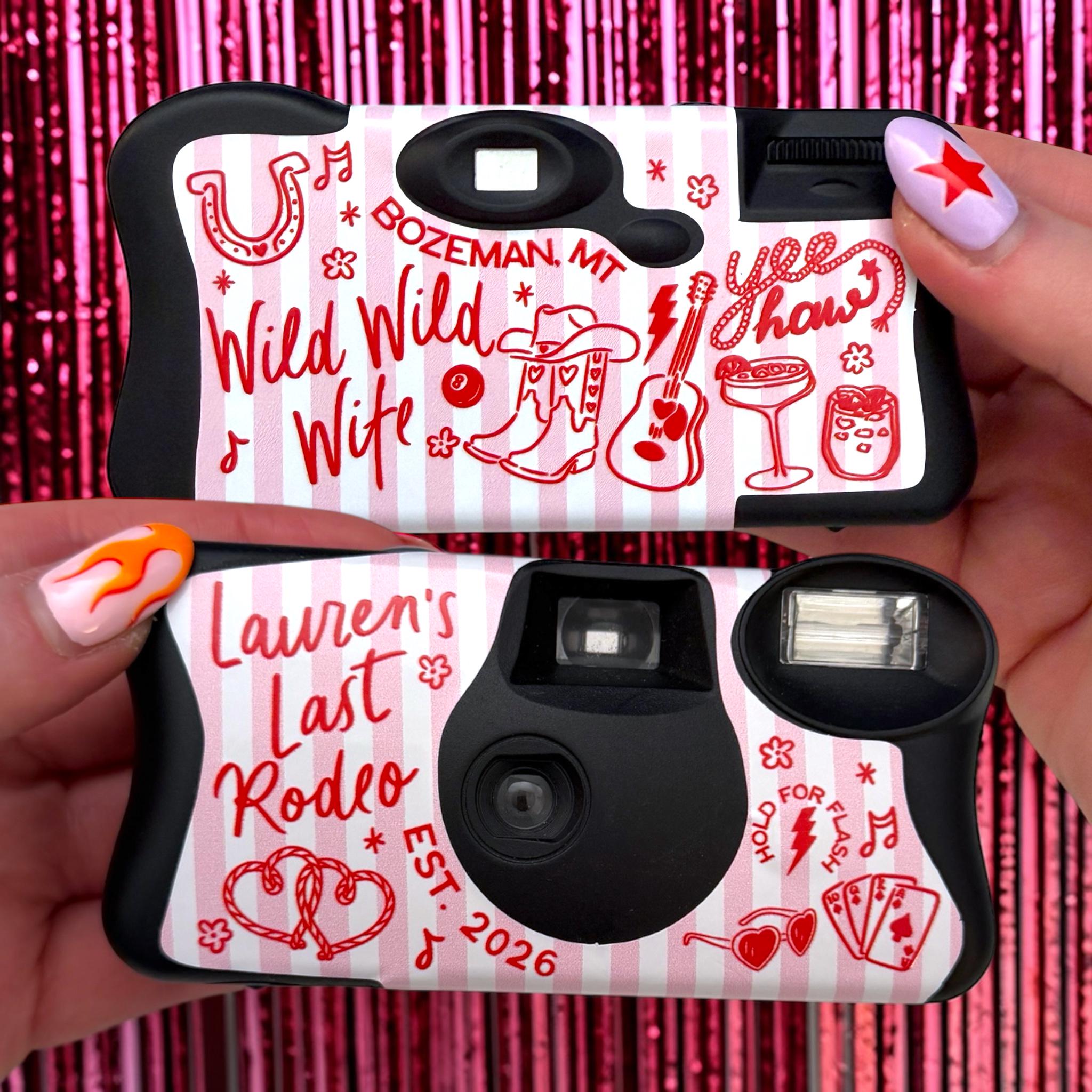 Wild Wild Wife Rodeo Western Bachelorette - Custom Disposable