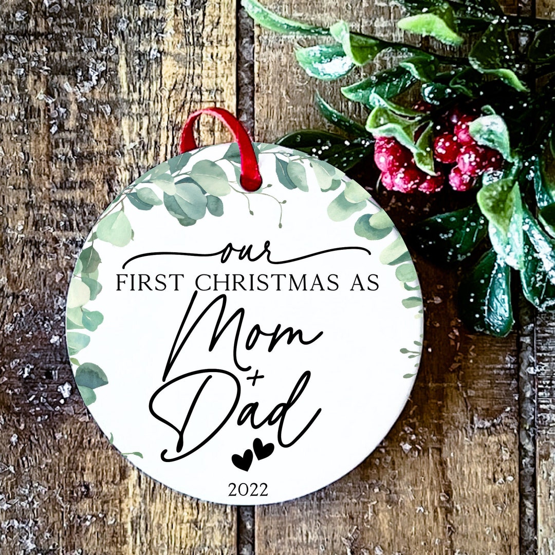Our First Christmas as Mom and Dad Ornament New Parents Gift Baby Mom And Dad Gifts For Christmas