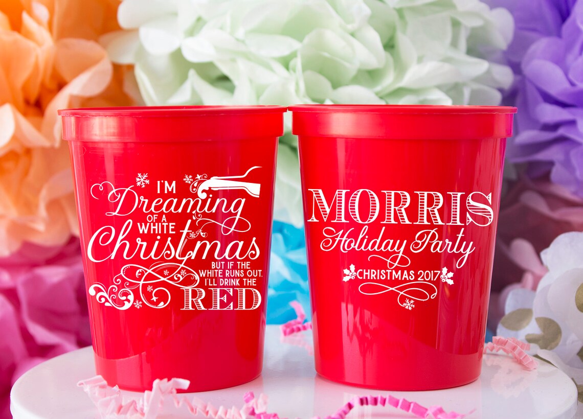 Christmas Cups Holiday Party Cups Christmas Party Favors | Etsy