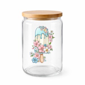 Wildflower Ice Pop UV DTF Decal Garden Frozen Treat Sticker Cup Decal Tumbler Sticker Laptop Sticker Dessert Gift afbeelding 3