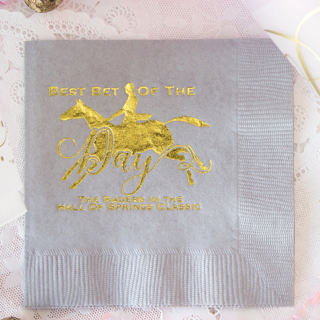 Kentucky Derby Party Personalized Napkins, Derby Napkins, Horse Racing