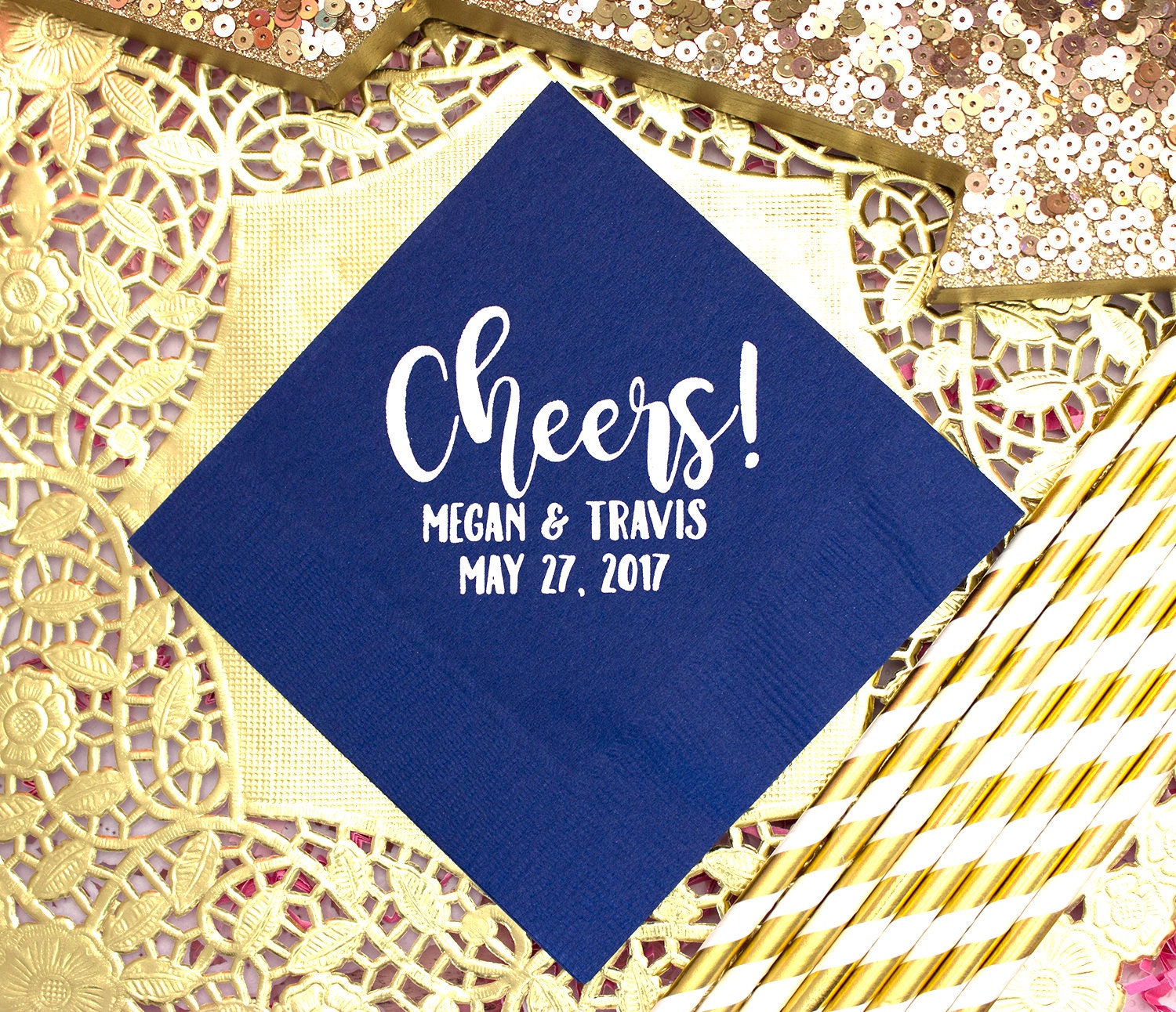 Personalized Napkins Navy Wedding Napkin Navy Napkins Fall Etsy