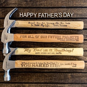 Fathers Day Gift for Dad from Kids Personalized Hammer First Fathers Day From Daughter Son Grandpa Papa Present for Dad Engraved Hammer