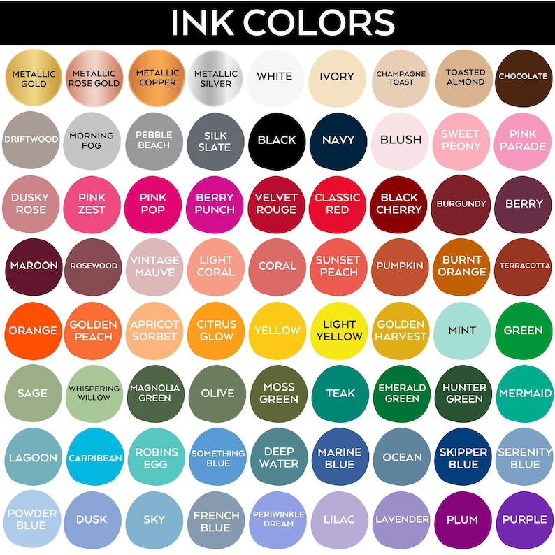 a color chart with different shades of paint