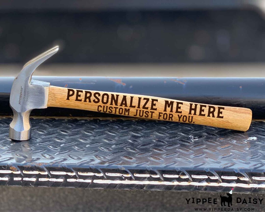 Engraved Hammer for Dad, Personalized Text Hammer, Custom Hammer Gift