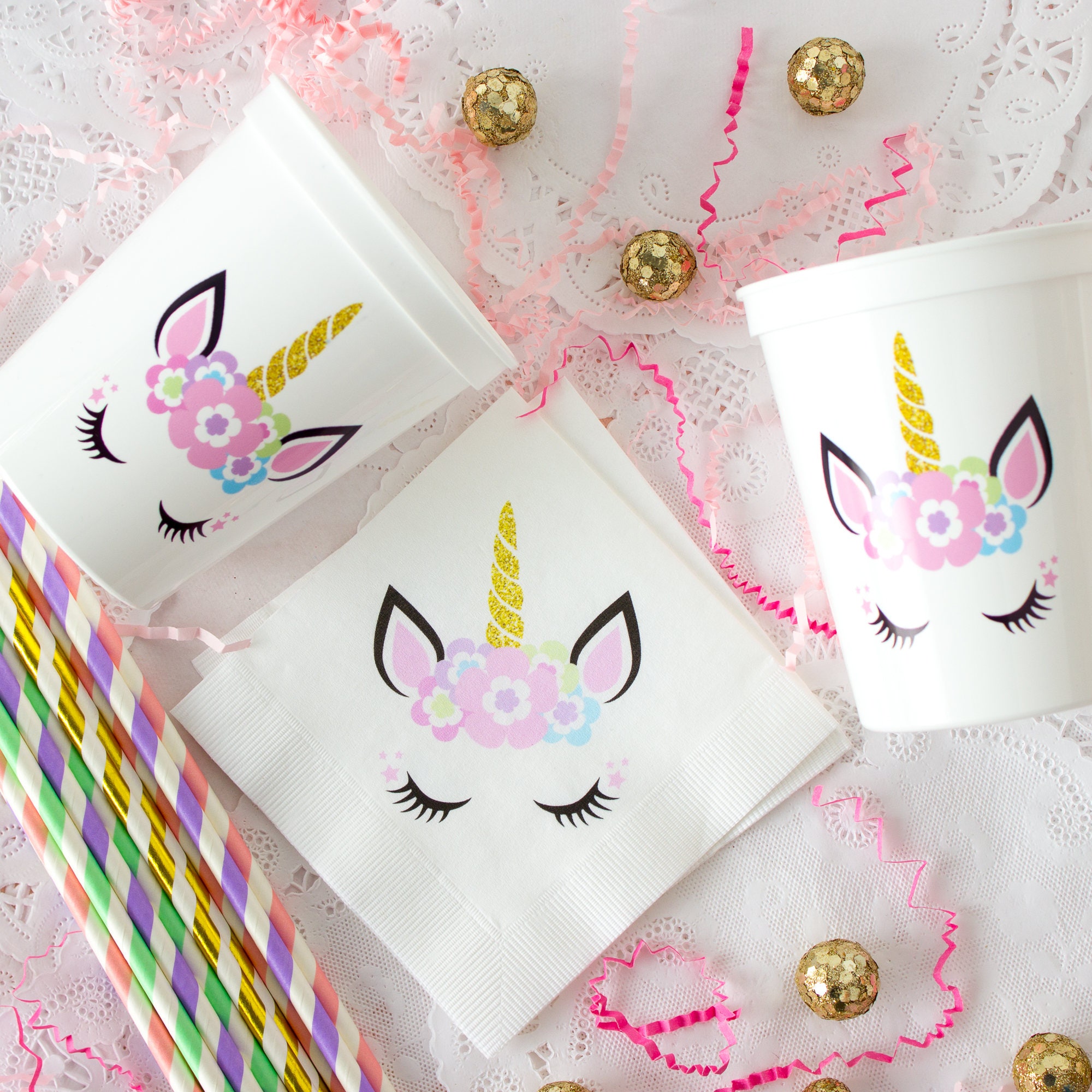 Unicorn Birthday Napkins, Unicorn Napkins, Unicorn Party Decor, Unico…