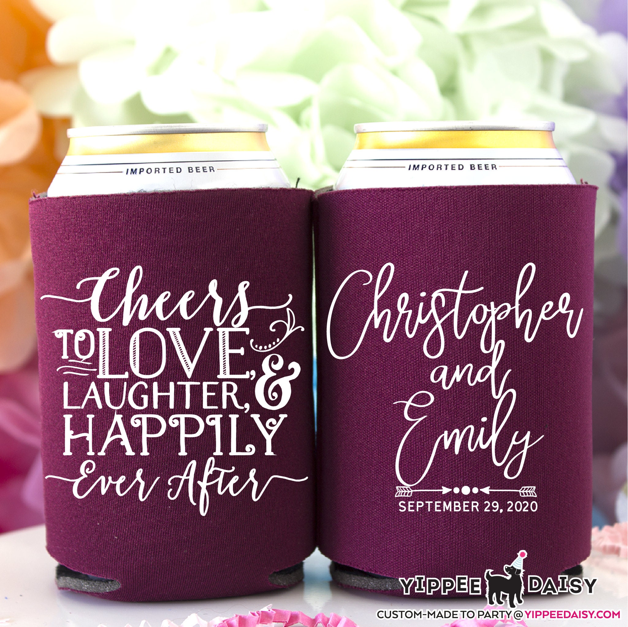 50 Etichette Regalo Personalizzate Love Laughter Happily Ever After – Mini Chiudipacco Kraft Con Spago, 6,5x3,5 Cm - 3
