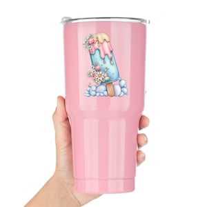 Bubble Ice Pop UV DTF Decal Daisy Frozen Treat Sticker Cup Decal Glass Decal Tumbler Sticker Sweet Treat Gift Bild 12