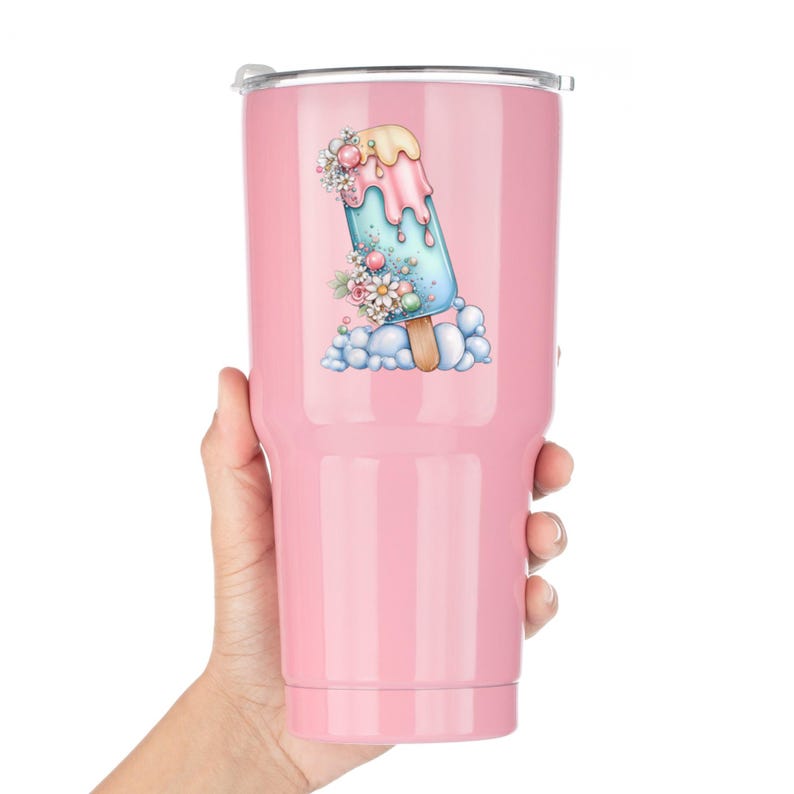 Bubble Ice Pop UV DTF Decal Daisy Frozen Treat Sticker Cup Decal Glass Decal Tumbler Sticker Sweet Treat Gift Bild 12